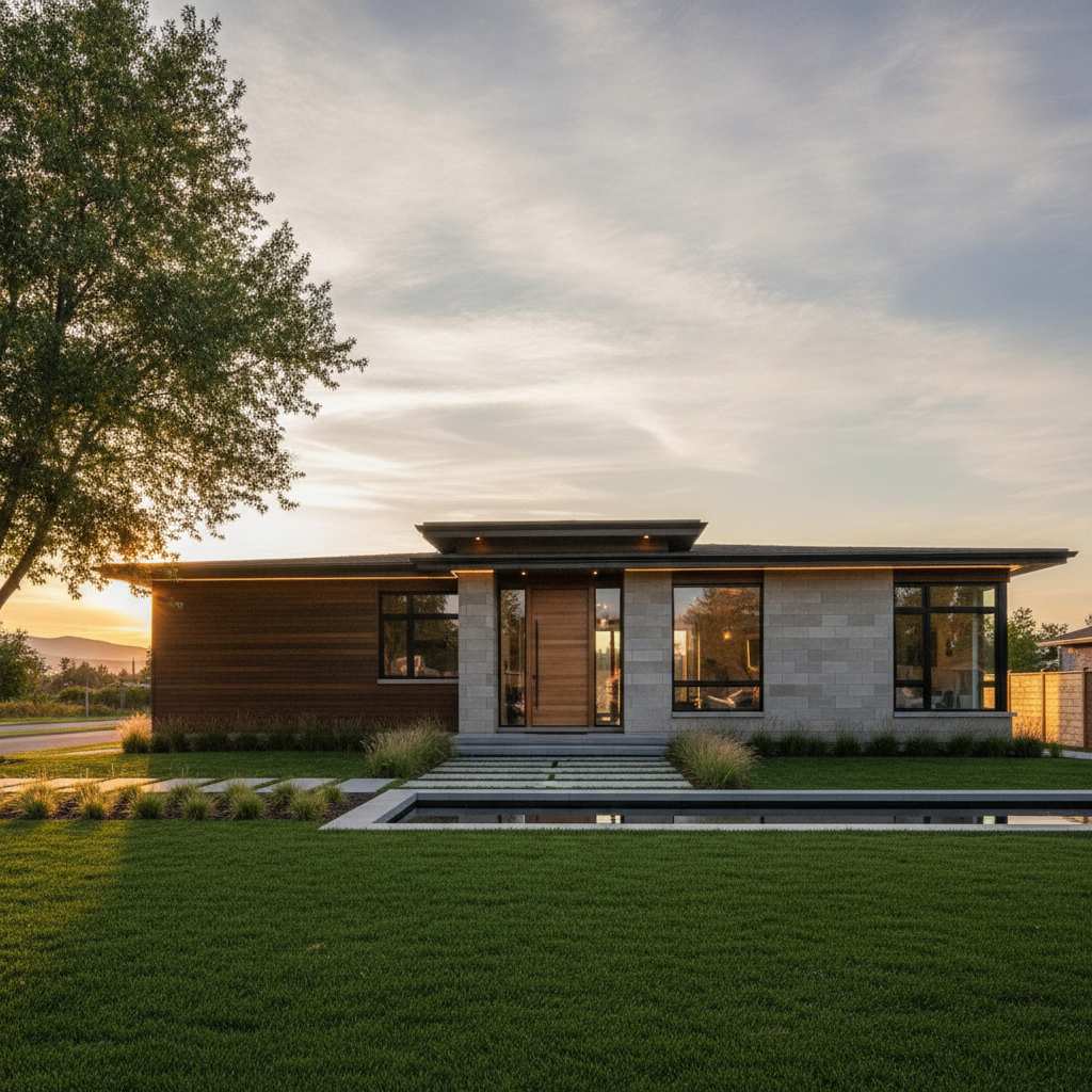 Renovated modern home exterior