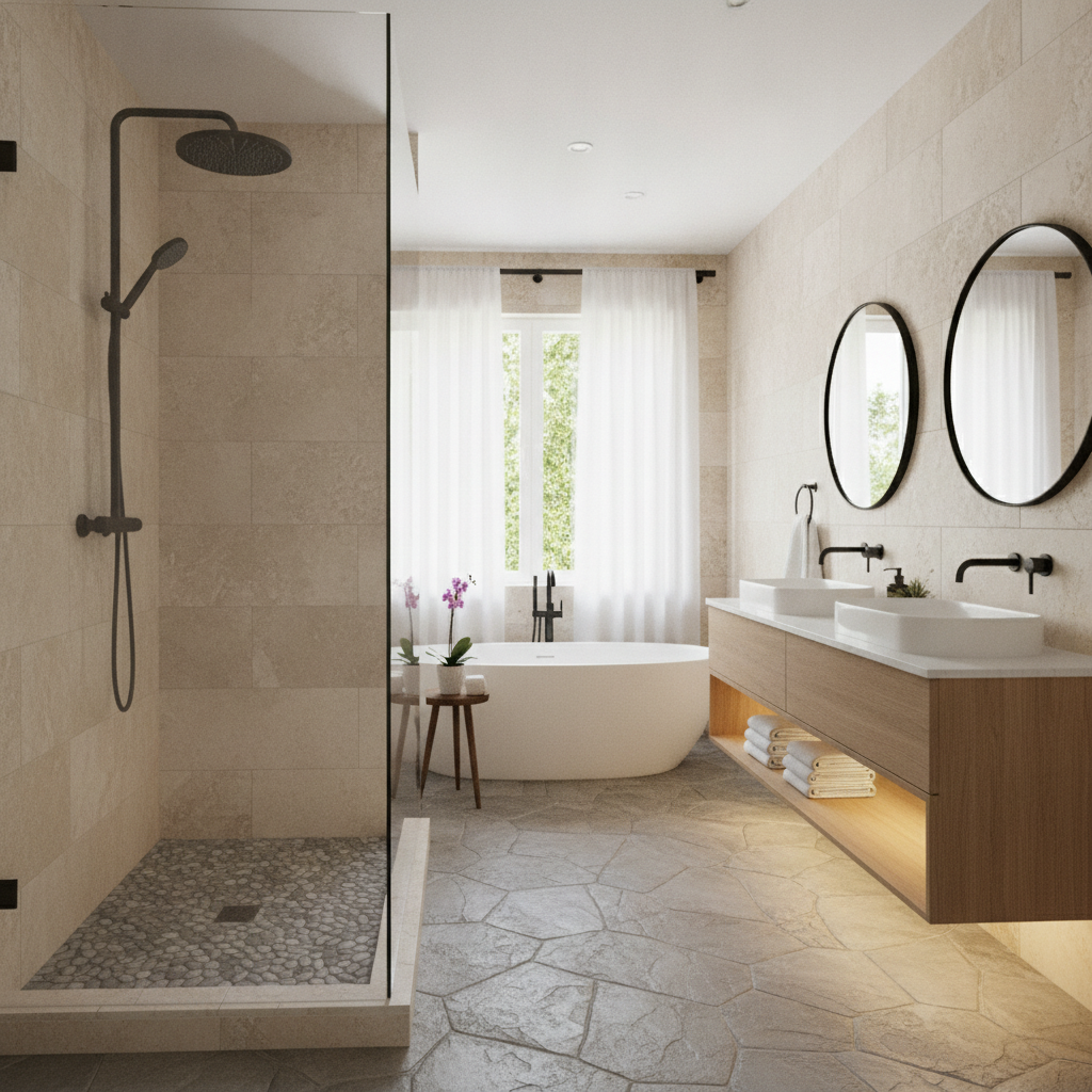 Spa-inspired bathroom renovation